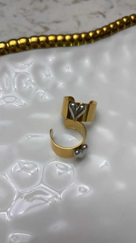 Chunky heart ring
